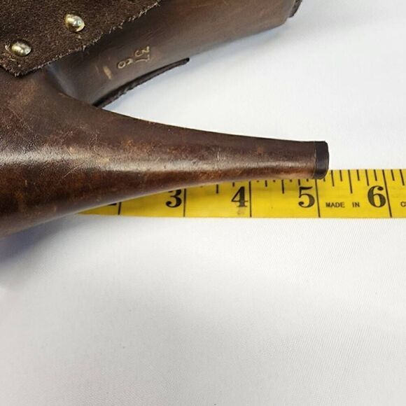 Charles David Size 37 Gabriela Brown Suede Platform Peep Toe Heels (a) - Picture 7 of 10